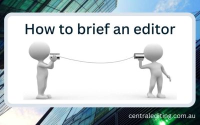 How do I brief an editor?