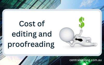 The cost of editing and proofreading